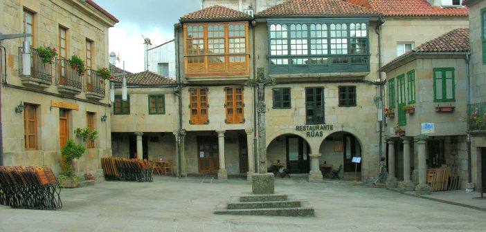 A Praza da Leña, un dos lugares máis emblemáticos de Pontevedra