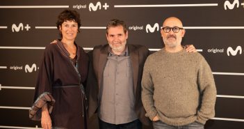 O director de "Rapa", Jorge Coira, con Mónica López e Javier Cámara (Foto: Jaime Olmedo)