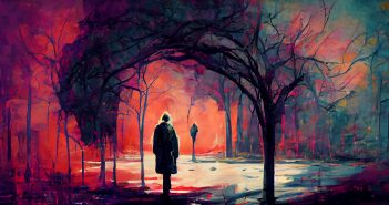 Imaxe xerada con IA co prompt: "Pinta un cadro que reflicta o sentimento de soidade" - Adobe Photoshop